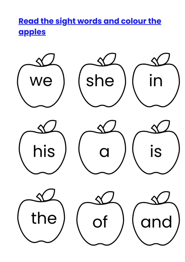 SIGHT WORDS