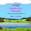 Phonics A-Z Flashcards with Letter Sounds for Kids A5 Laminated Learning Cards